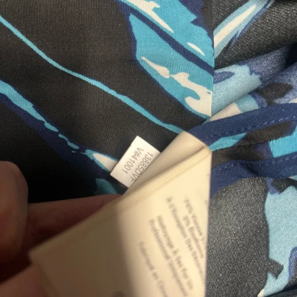 DVF Diane Von Furstenberg Midi Skirt Size 10 Blue Abstract Print - Picture 5 of 7